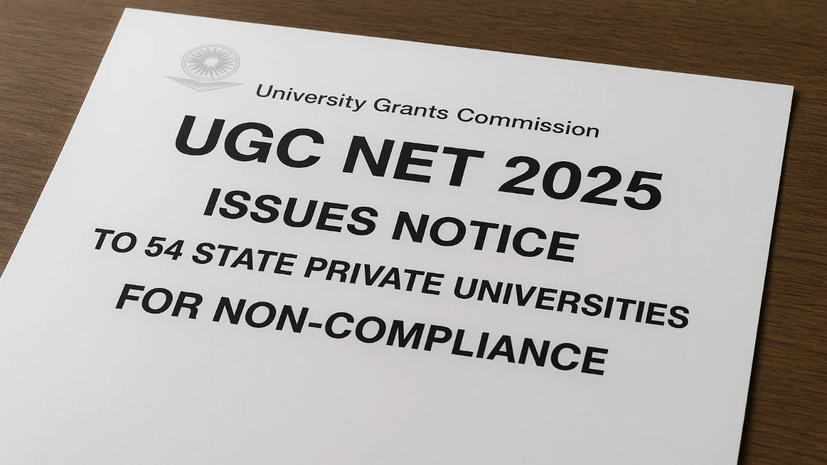 UGC NET 2025 Issues Notice to 54 State Private Universities